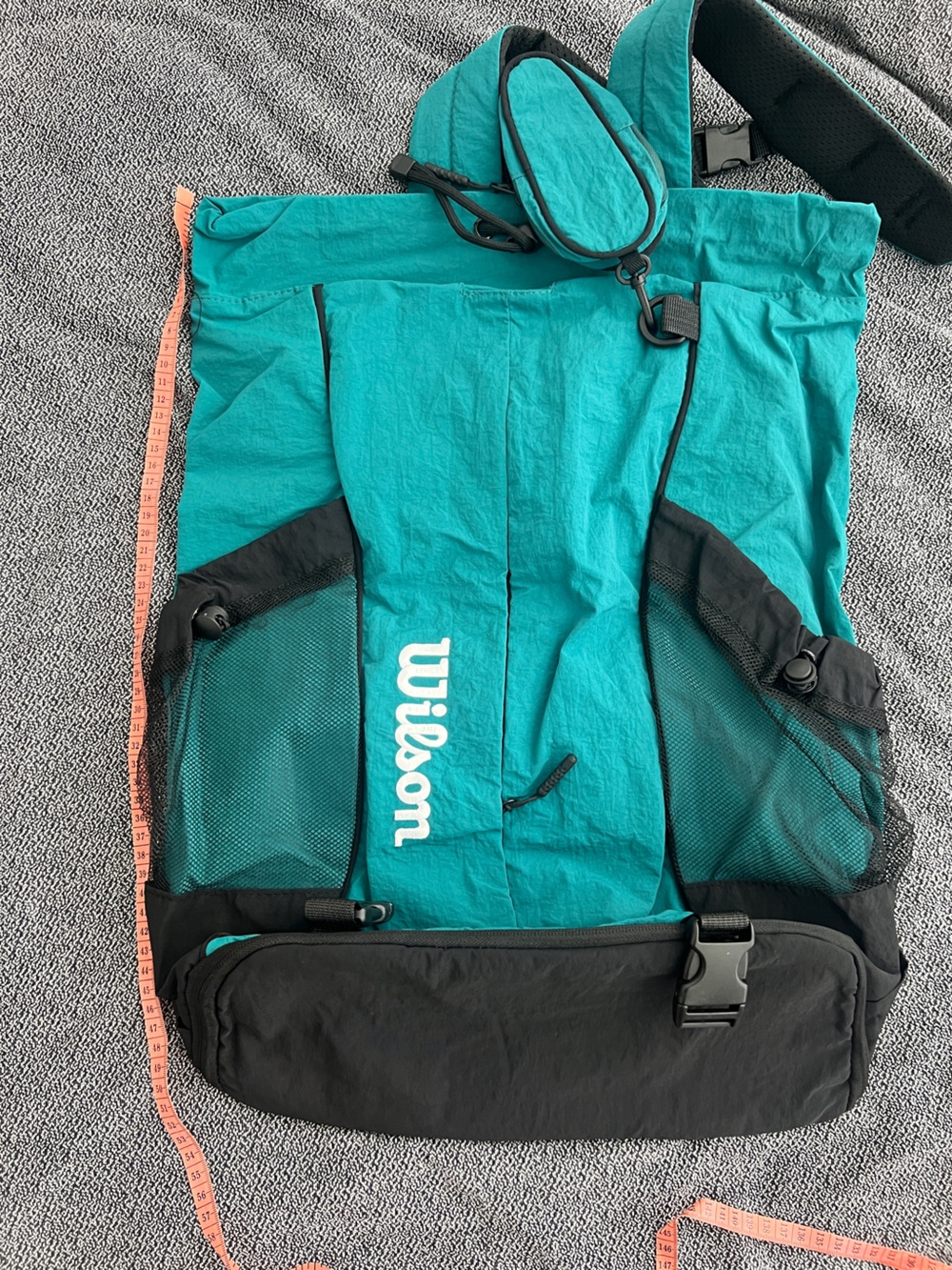 Wilson Teal and Black Backpack with Front Logo